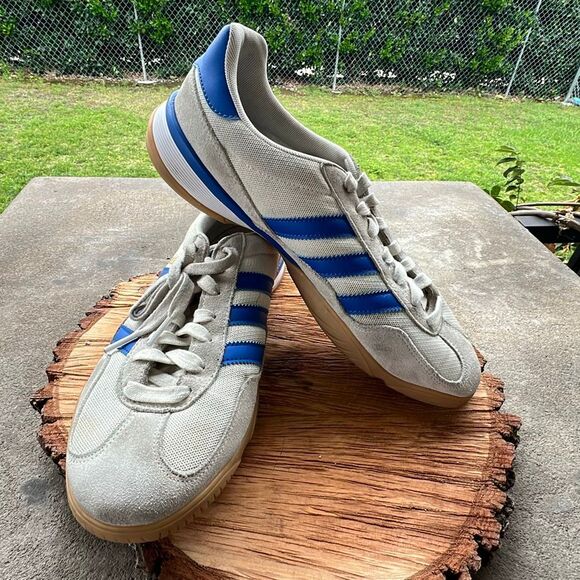 Adidas Gazelle Sala Sneakers in Off-White & Blue Size 10